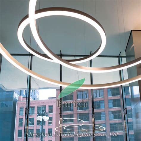 Customized Design Circular Ring LED Pendant Light With Aluminum Profile