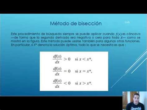 Algoritmos de Optimización No restringida de Una Variable YouTube
