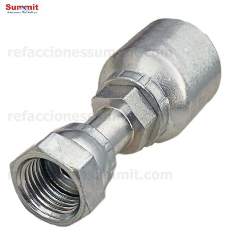 Conector Recto Rosca Orfs Cara Plana Seal Lok Hembra Manguera