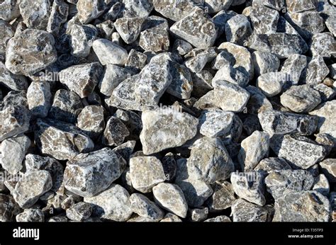 Natural Gypsum Stone Close Up Image Of Stones With Black And White