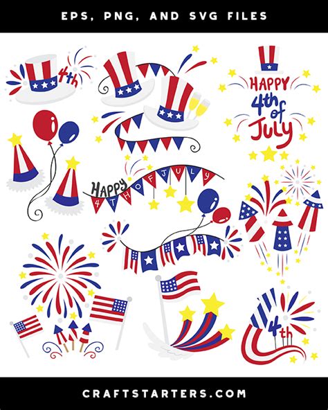 Fourth Of July Clip Art Happy 4th Of July Clip Art With American