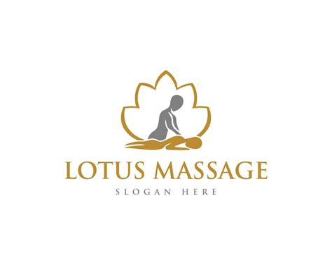 Premium Vector Lotus Body Massage Logo Design Icon Vector Illustration