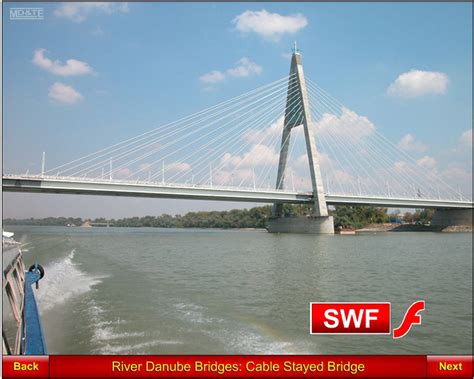 River Danube bridges between Vienna and Budapest