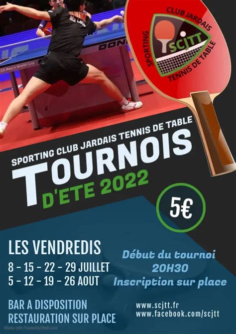 Tournoi Tennis De Table Site De La Commune De Jard Sur Mer