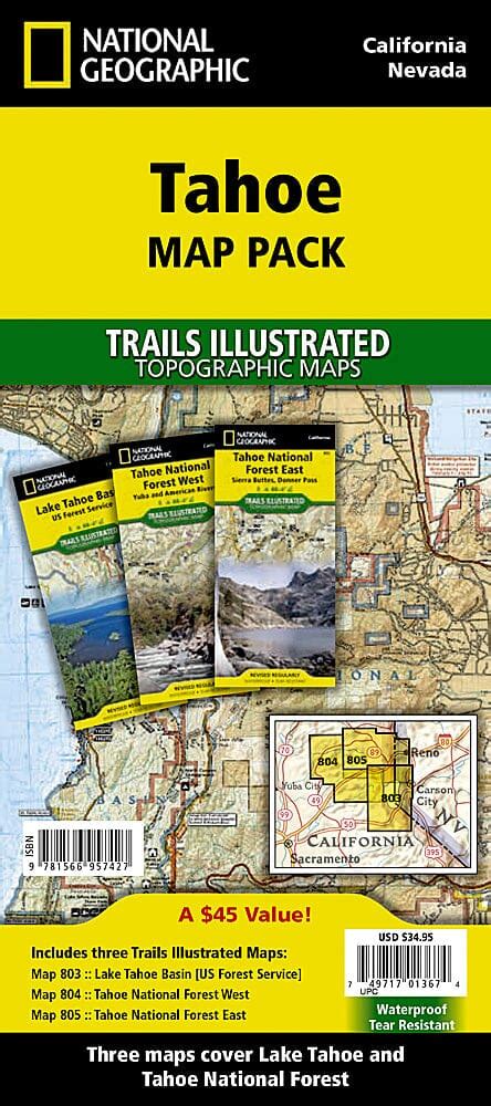 Tahoe Map Pack National Geographic La Compagnie Des Cartes Le Voyage Et La Randonnée