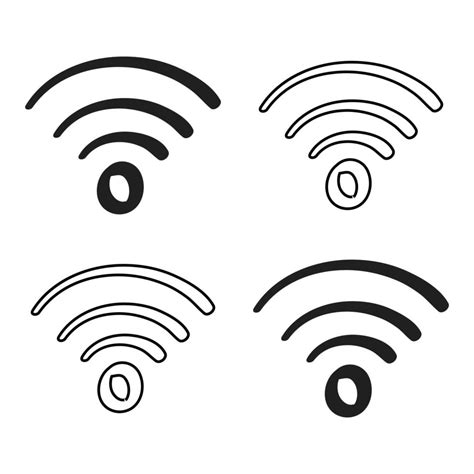 Hand Drawn Wifi Hotspot Icon In Doodle Style 11424465 Vector Art At