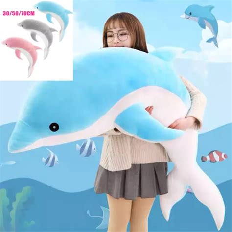 Dolphin Plush Toy Lovely Stuffed Soft Animal Hugging Pillow Dolphin