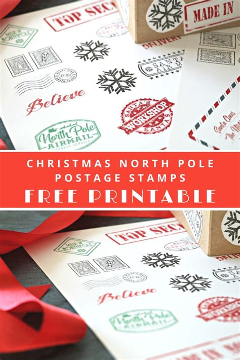 North Pole Santa Postage Stamps | Christmas stamps postage, Christmas ...