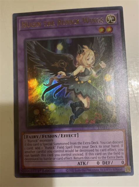 Yu Gi Oh TCG Hugin The Runick Wings Tactical Masters TAMA EN037 1st