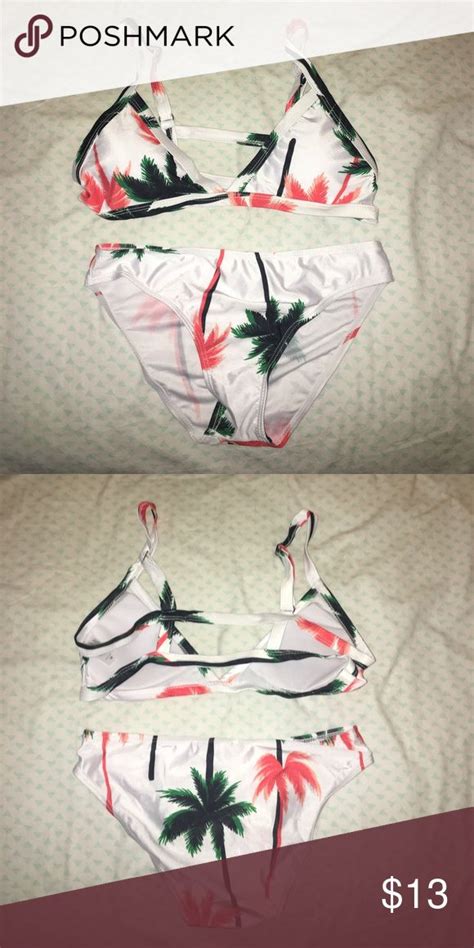 Palm Tree Bikini Never Worn Very Cute Bikini With Green And Orange