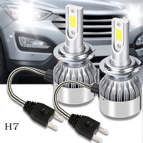 New W Lm Cob Headlamp Auto Fog Light Lamp Bulbs Car V C Led