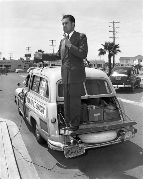 Just A Car Guy Congressman Richard M Nixon Delivers A Stump Speech