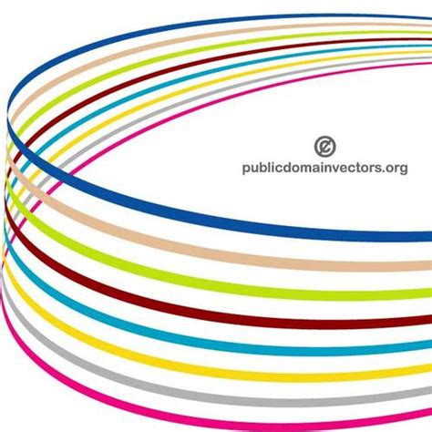 Vetor de linhas curvas coloridas Vectores de Domínio Público