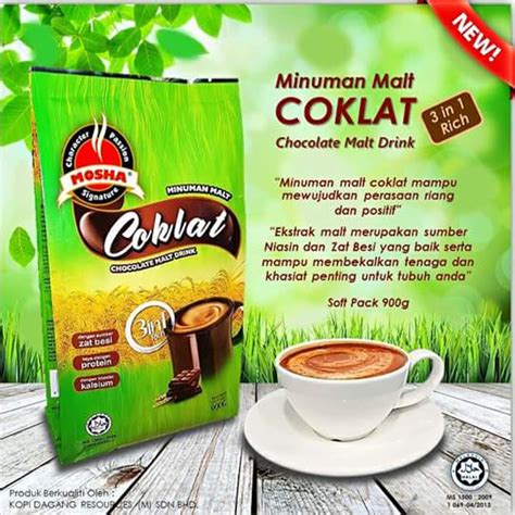 Minuman Malt Coklat ‘3 Dalam 1 Rich Mosha M Niaga