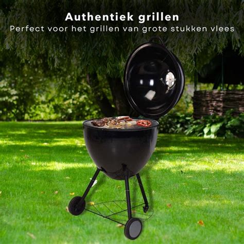 Cheqo Luxe XXL Houtskool BBQ Ø 56 5cm Grill Oppervlak 49cm RVS