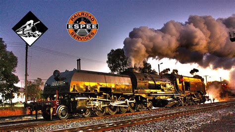 Beyer Garratt Steam Locomotive In The Early Morning Australian Trains