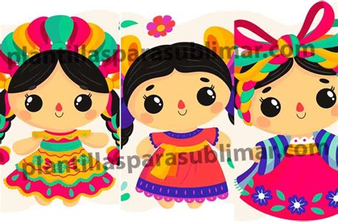 Mu Ecas Mexicanas Trapo Juguete Vector Png Plantillas Para Sublimar