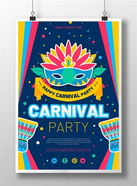 Template Pita Desain Poster Festival Karnaval Untuk Diunduh Gratis