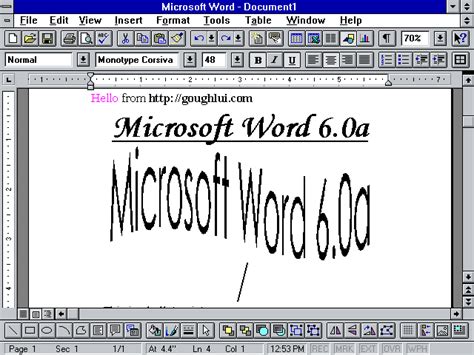 Tech Flashback Microsoft Word Version 55 Ms Dos And 60a Windows