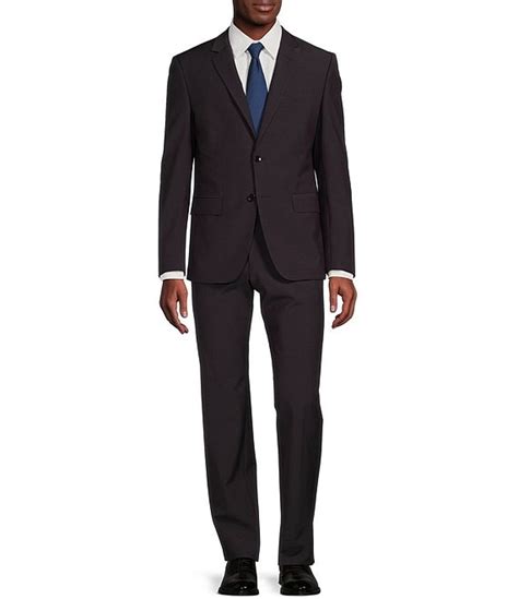 Hugo Boss Slim Fit Flat Front Fancy Pattern 2-Piece Suit | Dillard's