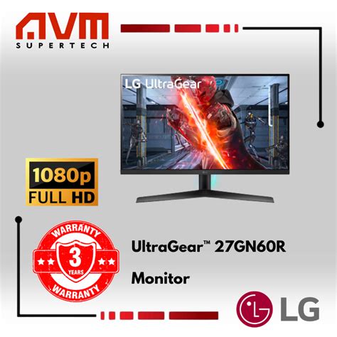 AVM LG 27 UltraGear 27GN60R 1920x1080 FHD 144Hz IPS Gaming Monitor