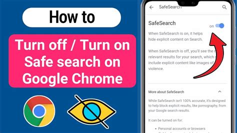 How To Turn On Safe Search In Google Chrome Android Turn Off Safe