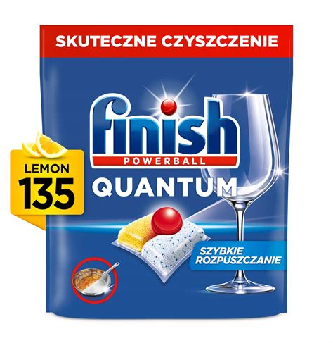 Finish Quantum All in 1 Lemon Kapsułki do zmywarki 135 sztuk