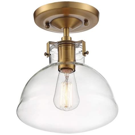 Possini Euro Bellis 9 1 2 Wide Gold And Clear Glass Ceiling Light