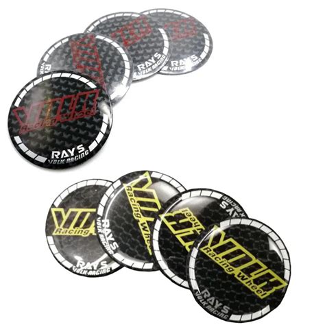 4pcs 50mm Volk Racing Rays Wheel Center Hub Cap Stickers