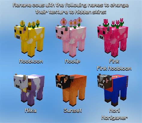 Colorful Minecraft Cow Texture