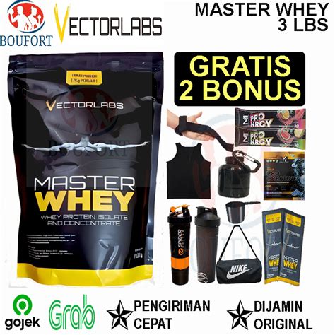 Jual MASTER WHEY 3LBS VECTORLABS SUSU PROTEIN 12 SACHET 12SASET SASET