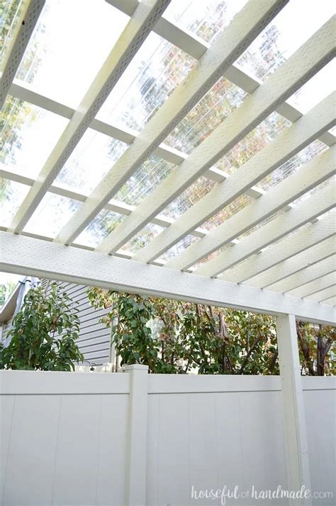 Installing a Clear Pergola Roof - Houseful of Handmade