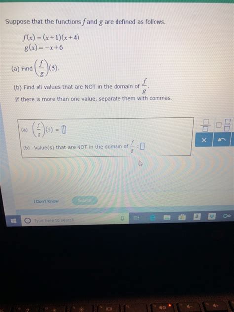 Solved Suppose That The Functions Fand G Are Defined As