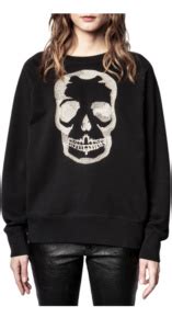 Crystal Kung Minkoffs Black Skull Sweatshirt Big Blonde Hair