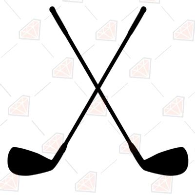 Crossed Golf Clubs SVG Golf Clubs Clipart Files PremiumSVG