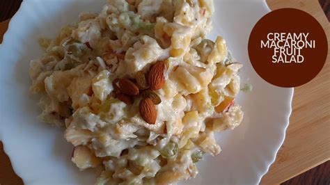 Creamy Macaroni Fruit Salad Recipe By Hj Foodies Creamy Fruit Chat Quickandeasy Cream Fruit