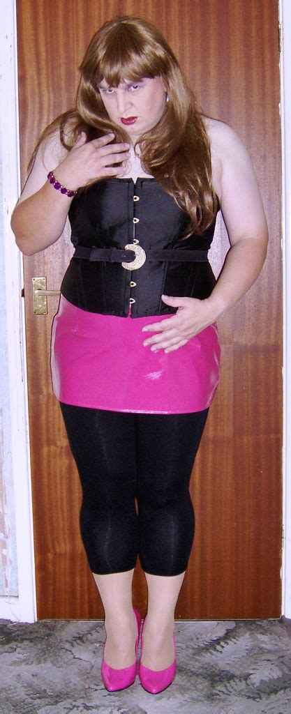 HOT PINK 1 Hot Pink PVC Mini Skirt Teamed With Black Cors Flickr