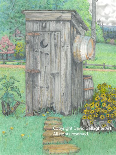 Outhouse Art Print