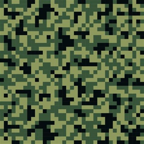 Pixel Camo Seamless Pattern Fashion Blue Trendy Vector Image