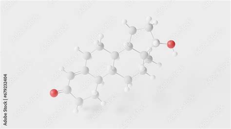 Nandrolone Molecule 3d Molecular Structure Ball And Stick Model