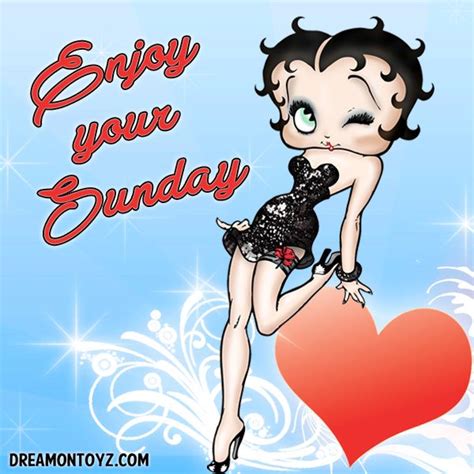 Betty Boop Sunday Greeting In 2020 Betty Boop Betty Boop Pictures Vintage Cartoon