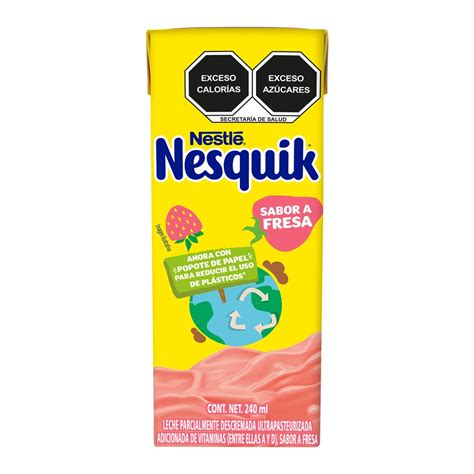 Leche Nesquik Sabor A Fresa Ml Soriana