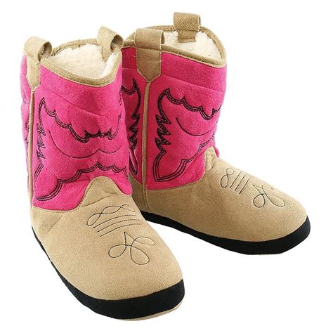 LazyOne Girls Bootie Slippers (Pink Cowboy) - Wychanger Barton