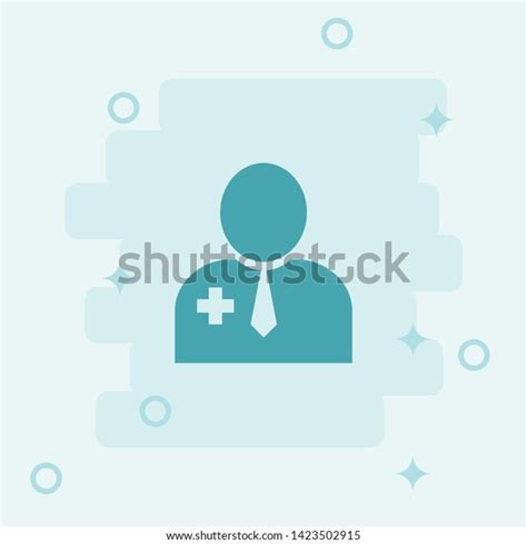 Doctor Icon Simple Icon Blue Colored Stock Vector Royalty Free