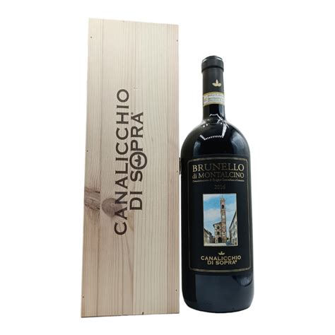 Brunello Di Montalcino Magnum In Cassa Legno Canalicchio Di Sopra