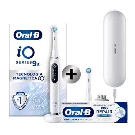 Oral B Spazzolino Elettrico IO 9S Bianco 2 Testine 1 Custodia Da