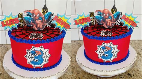 Pastel De Spiderman En Chantilly Y Detalles En Fondant Platica YouTube