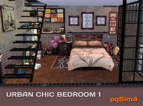 Sims 4 Cc S The Best Urban Chic Bedroom Set By Pqsim4