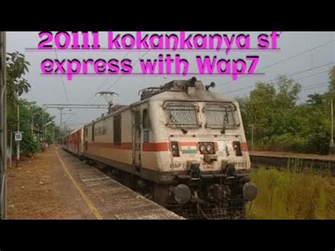 20111 Kokankanya SF Express At Pernem Railway Station Kokan Railway