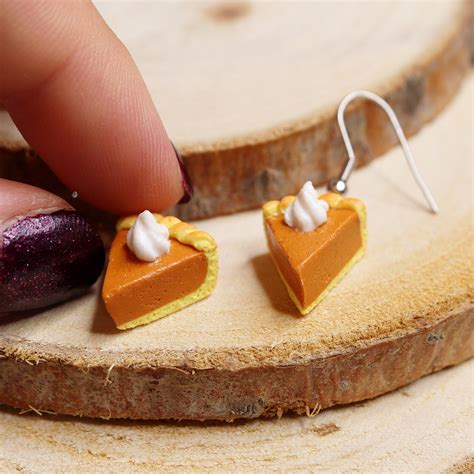 Pumpkin Pie Earrings Thanksgiving Earrings Fall Etsy